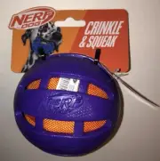 NERF Halloween CRINKLE & SQUEAK RUBBER BALL Dog Toy -FREE SHIPPING-