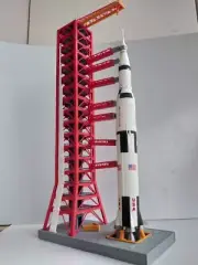 1/400 Saturn-5 Launching Tower Frame Model Rocket Painted Model Set Toy Gifts
