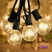 100FT Outdoor Festoon Globe String Fairy Lights G40 LED Bulb Garden Wedding Home