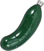 LIGIGWASH Cucumber Shaped Portable Stainless Steel Flask Compact Water Bottle Jug for Travel Outdoor Activities and Everyday Use Versatile for Whiskey and Hydration