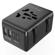 BlitzWolf BW-TA1 Universal Travel Adapter Plug with 4 USB EU UK US AU AC Power Charger Adapter Outlet Converter Socket