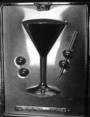 3D MARTINI GLASS WITH OLIVES 2 PIECE mold molds all occasion X