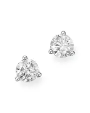 Bloomingdale's Fine Collection Diamond Stud Earrings in 14K White Gold 3-Prong Martini Setting, 0.40 tcw