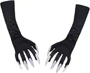 [LIFKOME] Elastic and Sturdy 1 Pair of Costume Gloves Long Fingernails Scary Halloween Party Accessory