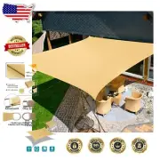 Elegant 13'x20' Sun Shade Sail - UV Block Rectangle Canopy for Outdoor Comfort