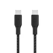 Belkin BoostCharge 2m USB-C to Type-C Braided Cable Cord For Samsung Phones BLK