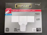 Defiant 3000 Lumens Motion Activated Integrated LED Hardwired Flood Light. White