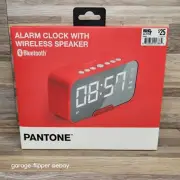 Hot Pink Alarm Clock With Wireless Bluetooth Speaker USB Hands Free Phone Calls