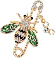 [OFFSCH] Girl Brooch Bee Breastpin Women Brooch Pin Curved Needle Alloy Miss