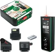 Bosch Zamo 4th Generation Laser Rangefinder with 3 Adapters (Easy and Accurate Measurement up to 25 m, Rechargeable Batteries via USB-C®, with Adapter Interface, in Box)