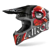 Airoh Wraap Alien Motocross Helmet, black-red, Size XL for Men Black Red