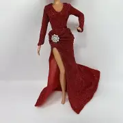 Barbie Signature Mariah Carey Holiday Red Evening Gown For Doll