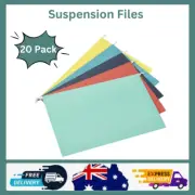 20 Pack Suspension Files Foolscap Hanging Files Folders Tabs Colours Filing Cabn