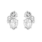 MYJS Greta Stud Earrings With Swarovski Crystals Rhodium Plated