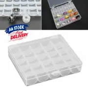 25-Grid Sewing Sewing Bobbin Storage Box For Sewing Machine Bobbins Clear Case