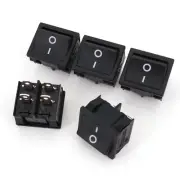 5Pcs RLEIL RL3-2 ON-OFF 4-Pin 2-Position DPST Mini Rocker Switch 10A 125VAC