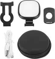 LED Video Light for Pocket 3, Small Auxiliary Light with 3 Color Temperature, 10X Macro Lens, Selfie Light with Bracket, Rechargeable Fill Light for Pocket 3