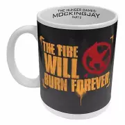 122891 FIRE WILL BURN HUNGER GAMES MOCKINGJAY PART 2 CERAMIC 330ml COFFEE MUG