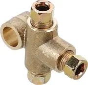 Brass Tee Fitting for Brake Lines M10 Threaded Quick Disconnect Replacement Tee Connector