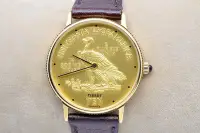 在飛比找Yahoo!奇摩拍賣優惠-《寶萊精品》Tissot 天梭表老鷹錶盤錢幣型男女錶