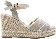 Viscata Empuria Women's Sandals 3 ¾ " espadrille wedge heels Spain Handmade. Platform ankle strap shoes made of soft, durable cotton canvas and woven with 100% natural jute and soft inner sole cushion