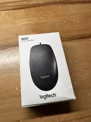(E) Logitech B100 Optical Wired USB Mouse USB 2.0 Interface, 910-001439 Black