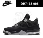 Nike Air Jordan 4 SE Black And Light Steel Grey Canvas Fire Red White DH7138-006