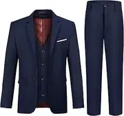 [JPF] Boy's Formal Suit Set Slim Fit Kids Tuxedo Suits for Wedding Teen Toddler Boy Dress Suit Outfit