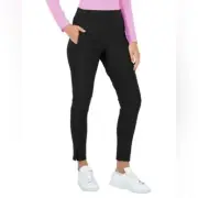 Ibkul Black Zippered Ankle Hybrid Pants Size 8 NWT