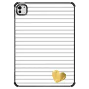 iPad Pro 11-inch (M4) iPad Impact Case LITTLE HEART AND GREY STRIPES