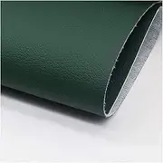 Faux PU Leather Fabric Sheet Litchi Fabric Canvas Back upholstery fabrics by the metre Faux Leather Upholstery Material for Bag,Hat,Jewelry,Hair Crafts,Sewing and Decorations-Dark green 1.38x5m