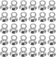[uxcell] 5mm Bead Caps, 50 Pcs Bead Cap Bail Pendant Bead End Caps Charm Ornament Caps with Loop Stainless Steel for Jewelry Making DIY Necklace Earrings Bracelet Pearl, Silvery