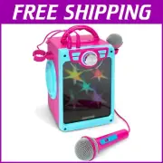 Kids Karaoke System with Disco Lights & Wired Microphones - Ideal Birthday Gift