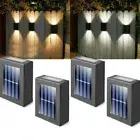 LED Solar Powered Garden Fence Lights Wall Light Patio Outdoor Security-Lamps