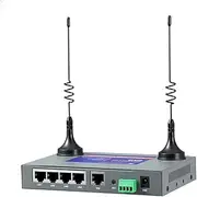 QX510-AUW2 Industrial 4G LTE WiFi Router with 5 Ethernet Ports, Cellular VPN Client Routers for Wireless Internet Backup, M2M Gateway RS232 Modem for Cameras Manufacturing Retail POS Charging Station