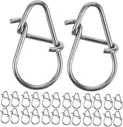 POPETPOP 100pcs Lure Tools Fishing Hooks Fishing Lure Quick Clips Bait Hooks Bait Keeper Stainless Steel Silver