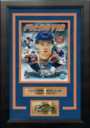 Connor McDavid Edmonton Oilers 8x10 Framed Collage Photo with Engraved Autograph