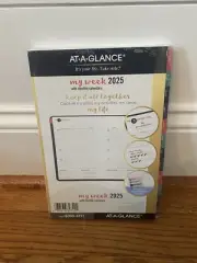 2025 Weekly Planner Refill AT-A-GLANCE Size 4 New Year 2 Page My Life Colorful