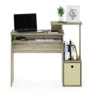 Student Computer Desk Drawer Shelves Storage Ivory/Oak Dorm Bedroom Keyboard New