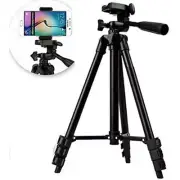 Camera Tripod Stand with a Smartphone Holder for DSLR Cameras Fits All Phone