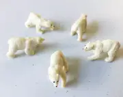 Set of 10 - Polar Bear Safari Ltd. Good Luck Mini Tiny Model Figure