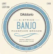 D'Addario EJ69 5-String Banjo Phosphor Bronze Light Gauge 9-20