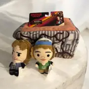 Stranger Things Dustin & Eddie Nesting Dog Toy Squeaky Crinkle Thrash Plush Toss