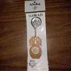 Aloha Hawaii Keychain Pineapple Wooden Light Brown New