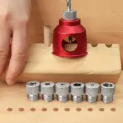 JIGHOLE 3-10mm Doweling Jig Drill Guide 90 Degree Straight Hole Positioner with 8 Steel Bushings Accurate Woodworking To