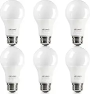 DiCUNO E27 Bulb, LED Light Bulb, Warm White 2700K, CRI 90, 100W Equivalent, 15W 1350LM, A60 Edison Screw, Non-dimmable, Energy Saving E27 LED Globes for Home Lighting, Pack of 6
