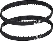 uxcell 2pcs 110XL Rubber Timing Belt 55 Teeth 10mm Width 5.08mm Pitch Synchronous Closed Loop Geared Drive Belt Black for Industrial