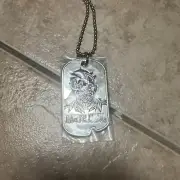 RARE! NWT Disney Star Wars Collector Darth Maul Silver Dog Tag Necklace Jewelry