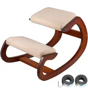 Ergonomic Kneeling Chair Wooden Neck Pain Relief Relieve Fatigue Wood Stool