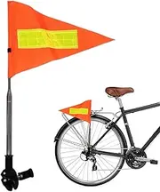 Golf Cart Flag With Pole And Mount Stretchable Up To 160cm | Reflective Waterproof Retractable Pennant,Tear-Resistant Trailer Flags,Height Enhanced Visibility For Golf Carts Wheelchairs Bicycles
